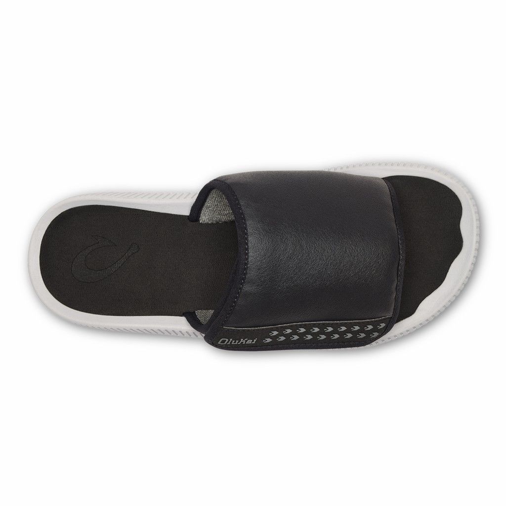 Olukai Men's Ulele Olu Slide - Black US014-257